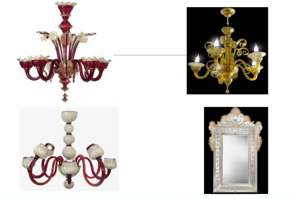 Coloured Glass Chandeliers