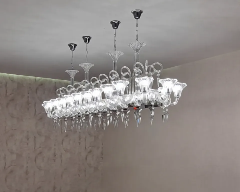 Linear Crystal Cup Chandelier