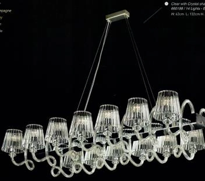 Glass Shade Chandeliers